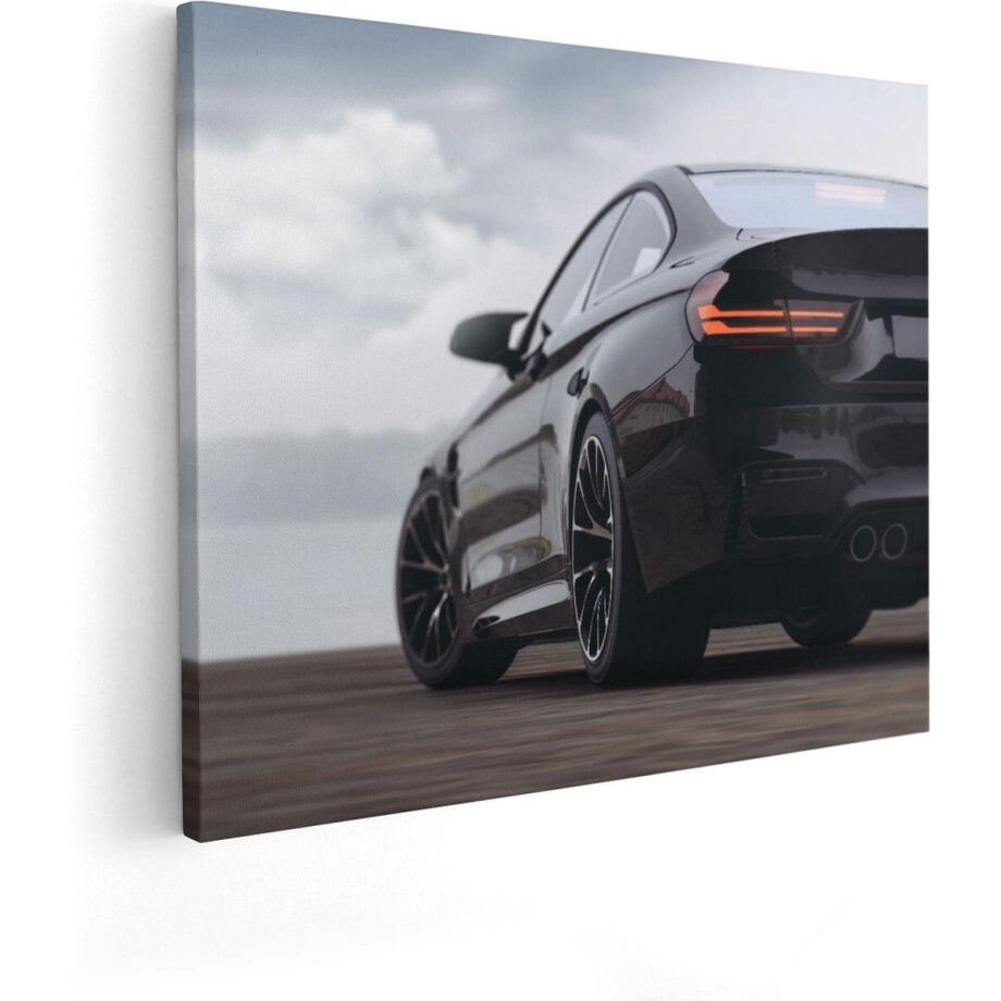 Artaza Canvas Schilderij Auto - 100x80 cm - Groot - Wanddecoratie Zwarte Sportwagen - Muurdecoratie Mancave - Schilderijen Op Canvas Artaza Canvas Schilderij Auto - 100x80 cm - Groot - Wanddecoratie Zwarte Sportwagen - Muurdecoratie Mancave - Schilderijen Op Canvas afbeelding 1
