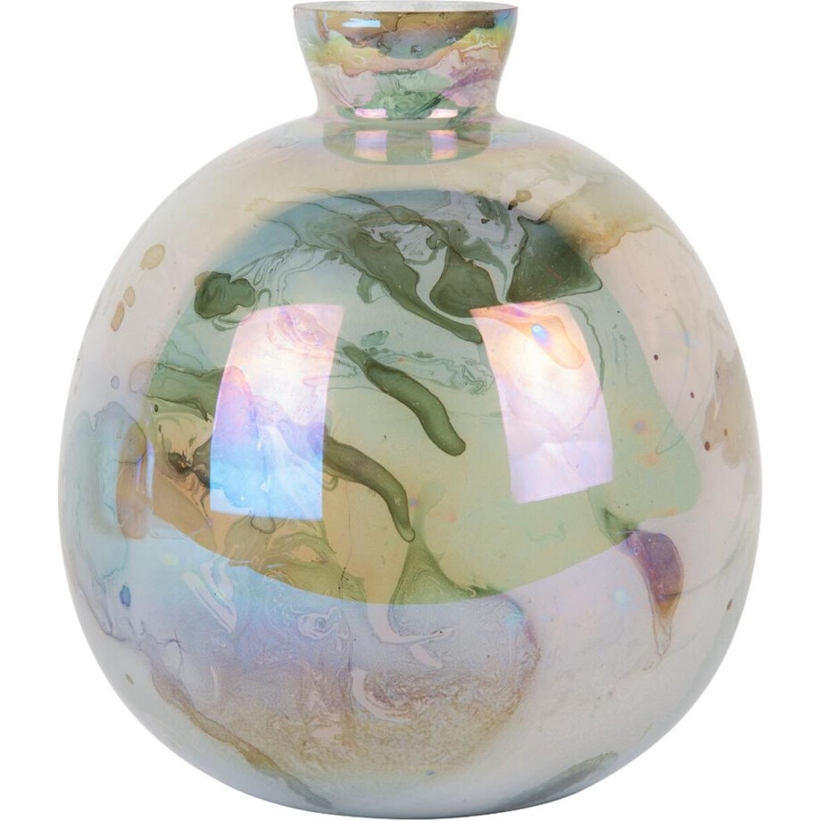 Present Time Vaas Melange Bottle - Groen - Ø23cm - Glas - Scandinavisch - Bloemenvaas - Woondecoratie - Decoratieve vaas voor woonkamer of slaapkamer Present Time Vaas Melange Bottle - Groen - Ø23cm - Glas - Scandinavisch - Bloemenvaas - Woondecoratie - Decoratieve vaas voor woonkamer of slaapkamer afbeelding 1
