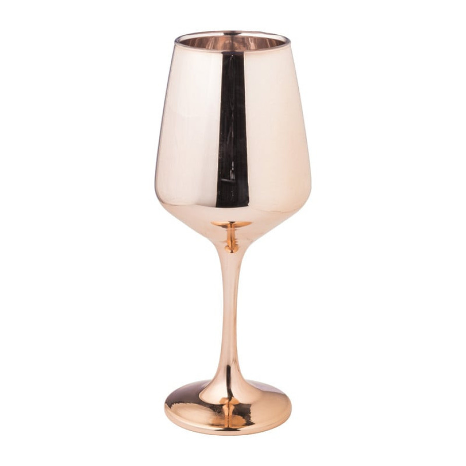 Wijnglas koper - koperkleurig - 450 ml afbeelding 1