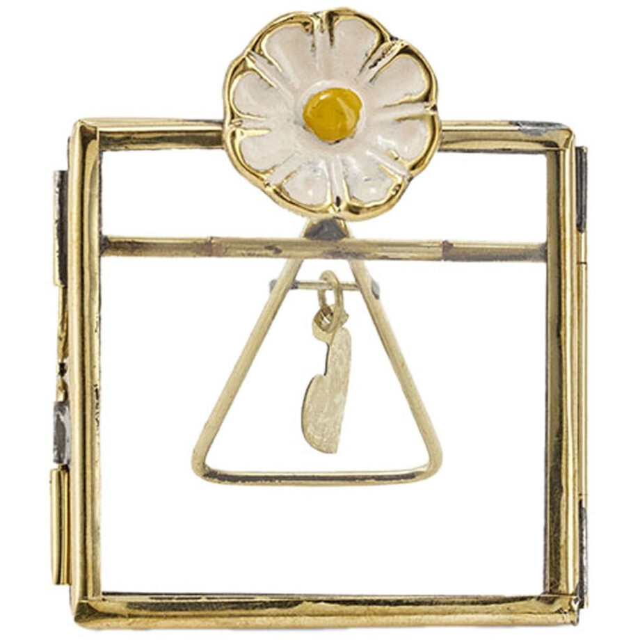 Doing Goods Fotolijstje - Posy Daisy Frame Mini - Messing/Glas afbeelding 1