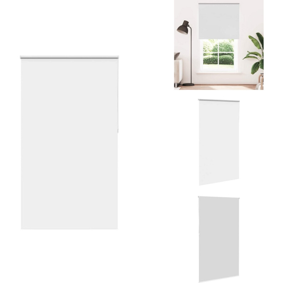 vidaXL Rolgordijn - Rolgordijnen - Dag- En Nachtgordijn - Verduisterend Rolgordijn - Rolgordijn verduisterend 120x210 cm stofbreedte 116,6 cm wit afbeelding 1
