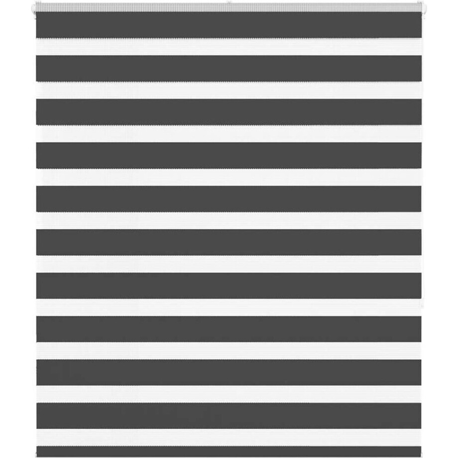 vidaXL - Zebra - rolgordijn - 125x150 - cm - stofbreedte - 120,9 - cm - zwart afbeelding 1