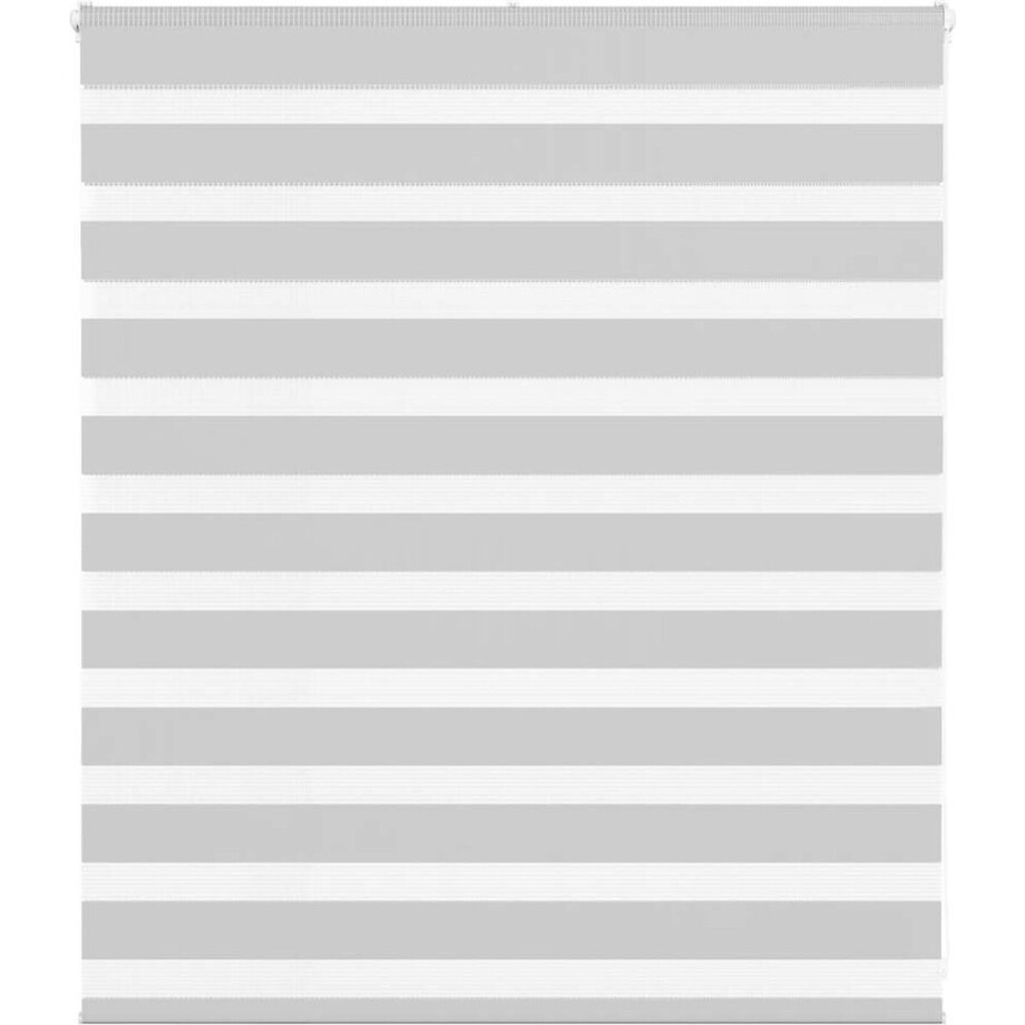 vidaXL - Zebra - rolgordijn - 130x100 - cm - stofbreedte - 125,9 - cm - lichtgrijs afbeelding 1