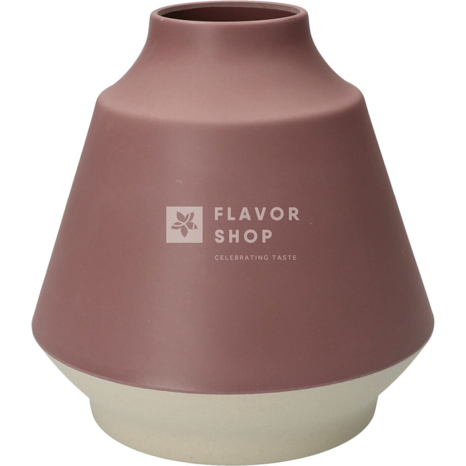 Vaas uit bamboevezel - Mauve & Gebroken Wit afbeelding 1