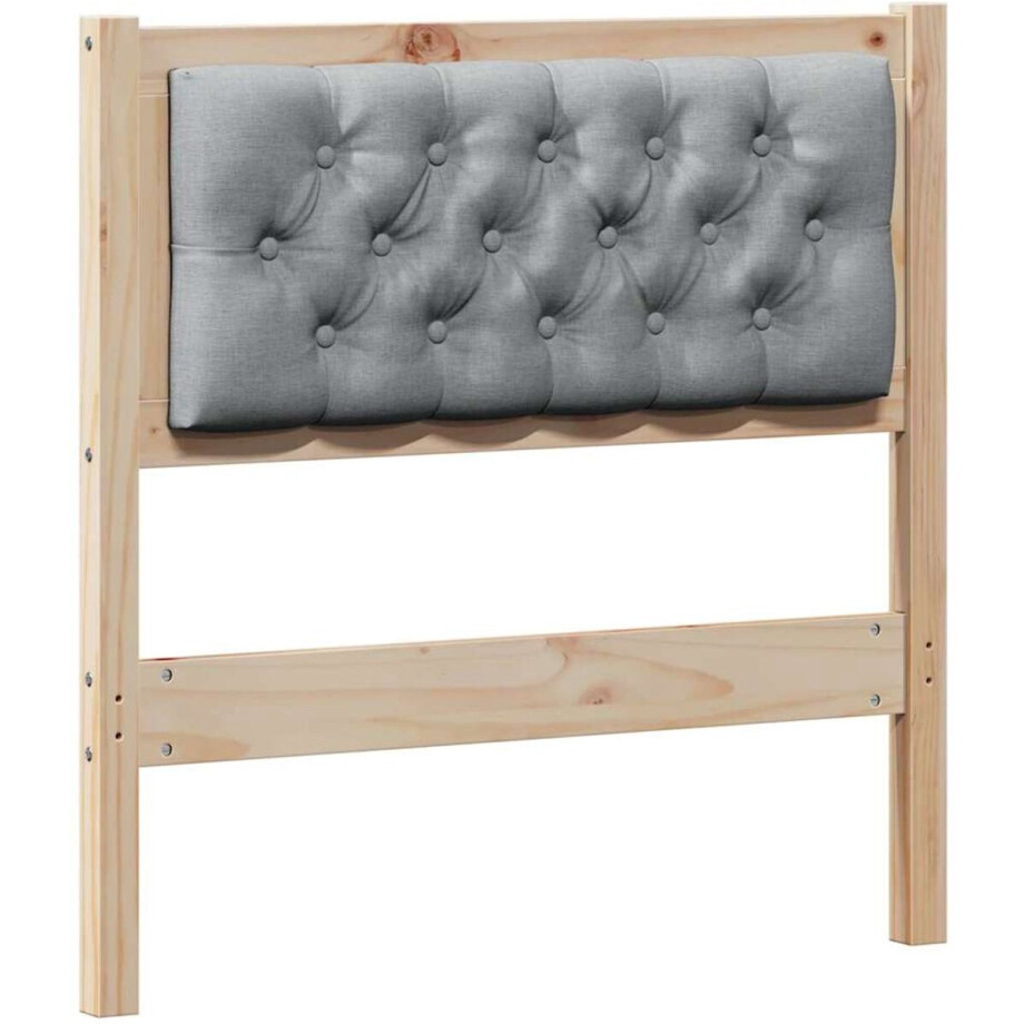 vidaXL - Hoofdbord - Anders - Bruin - en - lichtgrijs - 80 - cm - Massief - grenenhout afbeelding 1