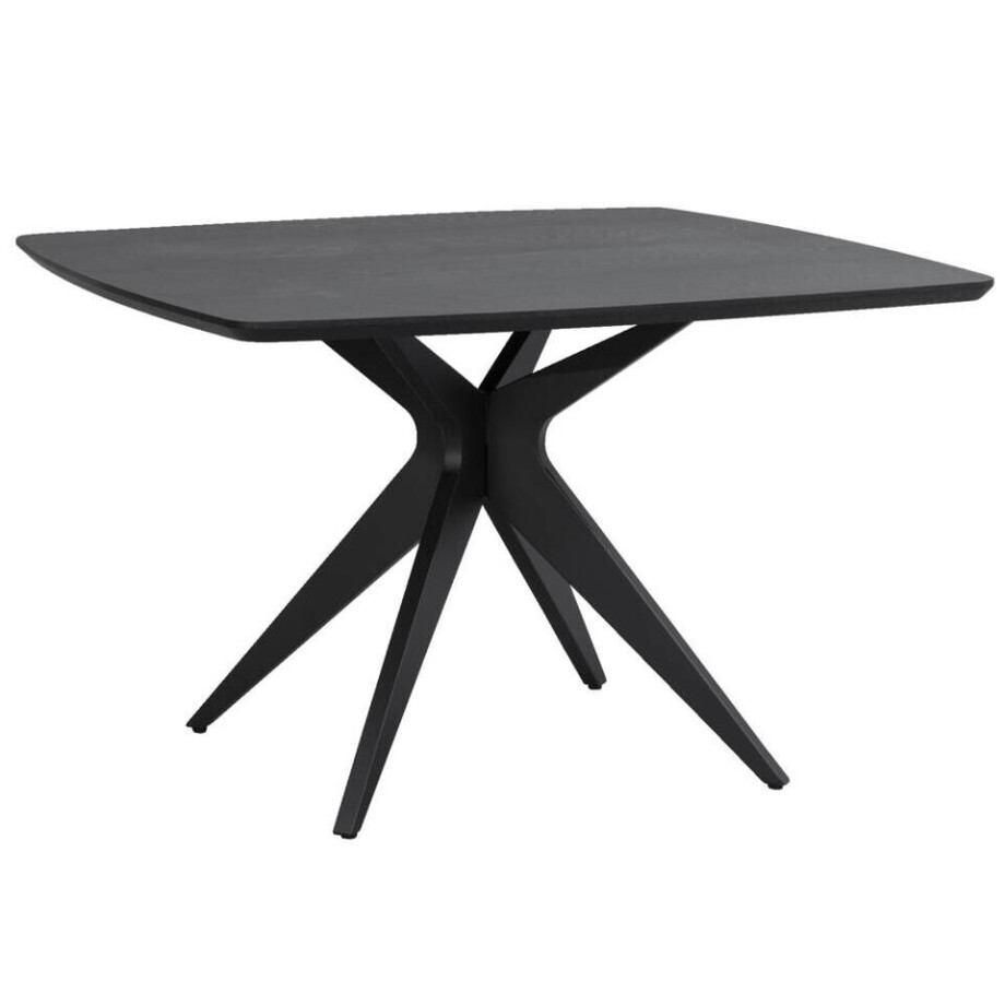 Leen Bakker - Eettafel Suzanne Vierkant - 120x120 Cm - MDF - Zwart afbeelding 1