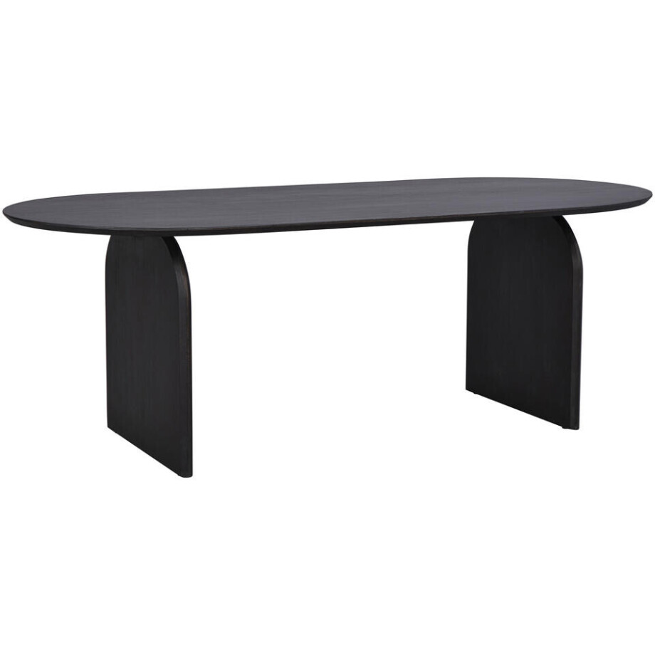 Leen Bakker - Eetkamertafel Bella - Mokka - 75x180x100 Cm - Mangohout - Zwart Leen Bakker - Eetkamertafel Bella - Mokka - 75x180x100 Cm - Mangohout - Zwart afbeelding 1