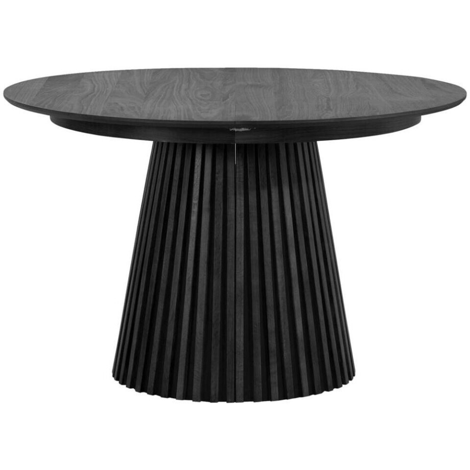 Leen Bakker - Eettafel Irene - Uitschuifbaar - MDF - Zwart - 120x120x75 Cm Leen Bakker - Eettafel Irene - Uitschuifbaar - MDF - Zwart - 120x120x75 Cm afbeelding 1