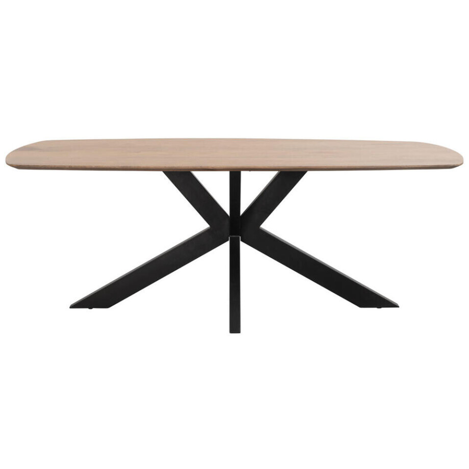 Leen Bakker - Eetkamertafel Trevora Ovaal - 230x100 Cm - Mangohout - Bruin Leen Bakker - Eetkamertafel Trevora Ovaal - 230x100 Cm - Mangohout - Bruin afbeelding 1