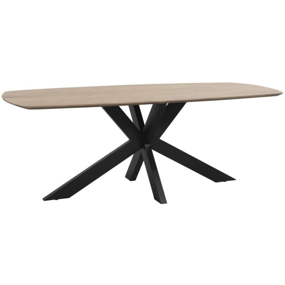 Leen Bakker - Eetkamertafel Trevora Ovaal - 190x100 Cm - Mangohout - Bruin Leen Bakker - Eetkamertafel Trevora Ovaal - 190x100 Cm - Mangohout - Bruin afbeelding 1