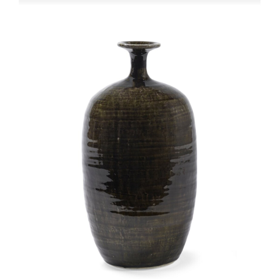 Serax Vaas-Vaas voor Bloemen Glas Groen-Donker Groen D 20 cm H 39 cm Opening 1.5cm afbeelding 1