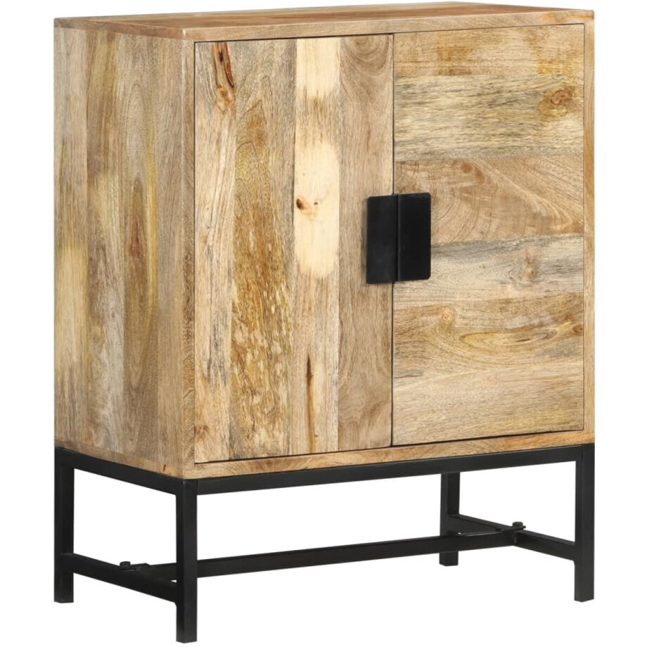 vidaXL - Dressoir - 60x35x75 - cm - massief - mangohout vidaXL - Dressoir - 60x35x75 - cm - massief - mangohout afbeelding 1