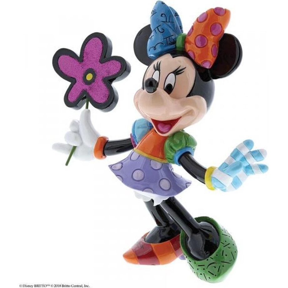 Disney Britto Beeldje Minnie Mouse with Flower 21 cm afbeelding 1