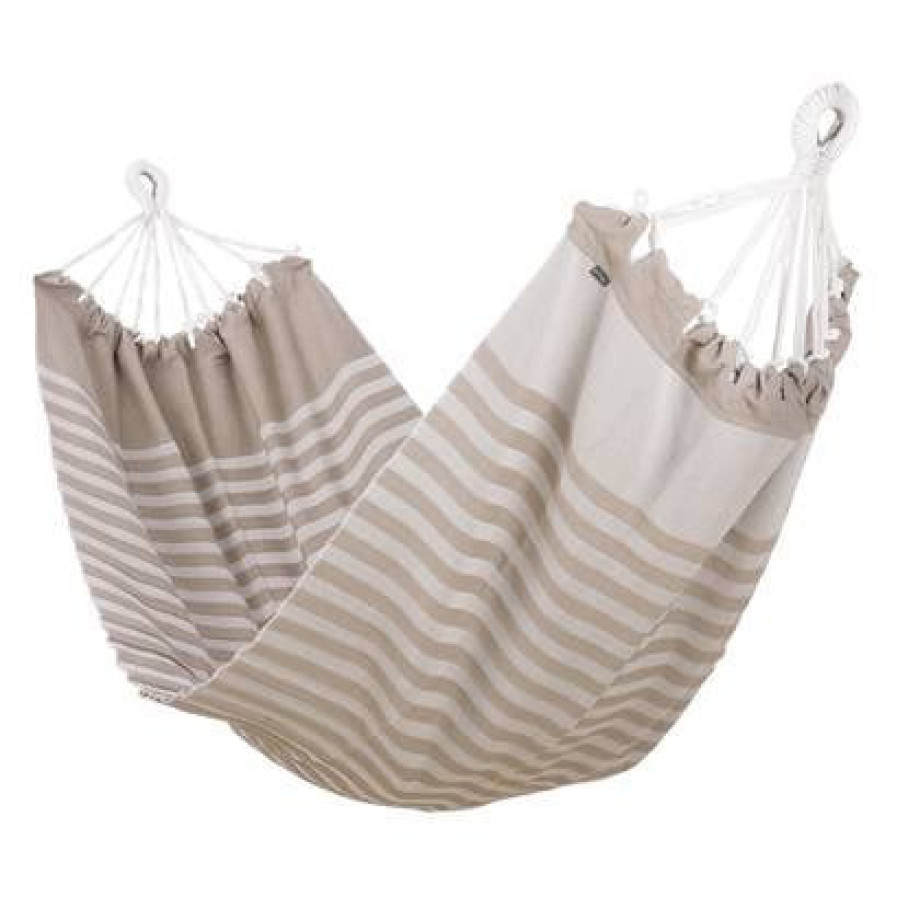 In The Mood Collection Hangmat Stripes - L230 x B120 cm - Beige afbeelding 1