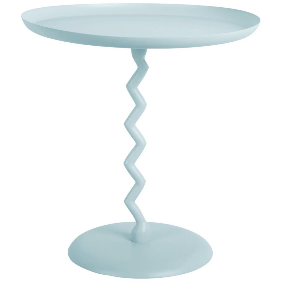 Leitmotiv Bijzettafel Zig Zag - Zachtblauw - Ø40cm - Scandinavisch afbeelding 1