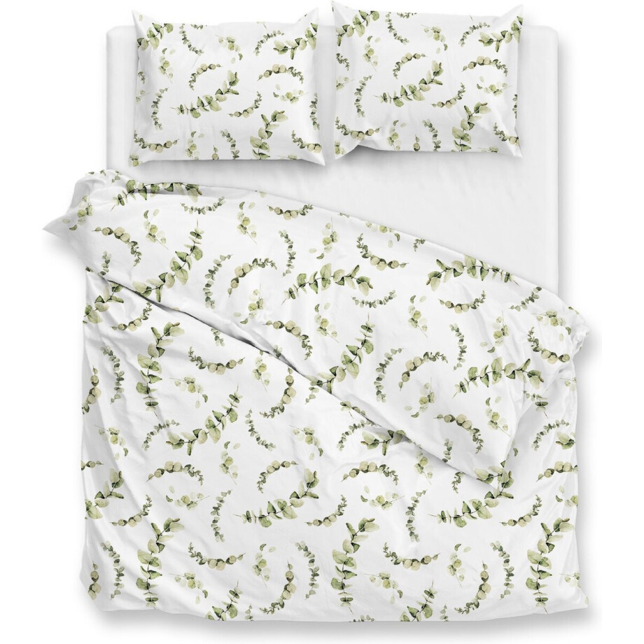Zohome Eucalia Dekbedovertrek - 100% Katoen-Satijn - 240x220 - Wit afbeelding 1