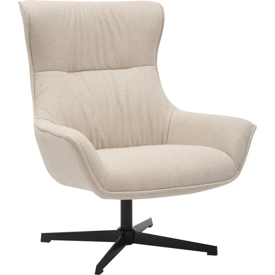 Fauteuil Charlotte Beige - Polyester - Zithoogte 42 cm - Zitdiepte 50 cm Fauteuil Charlotte Beige - Polyester - Zithoogte 42 cm - Zitdiepte 50 cm afbeelding 1