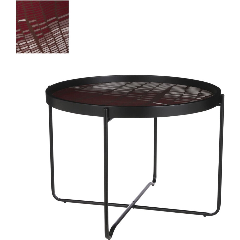 Mica Decorations Elvira Bijzettafel - H44xØ60 cm - Ijzer - Donkerbruin afbeelding 1