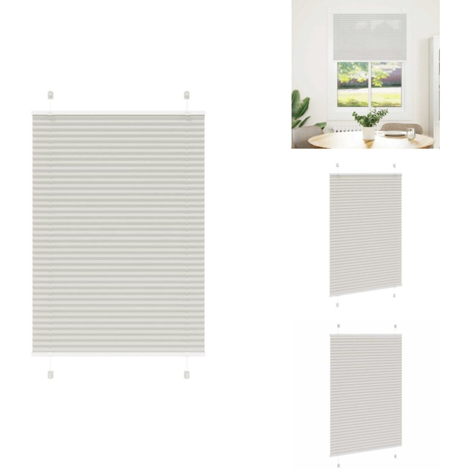 vidaXL Plisségordijn - Geplooide Jaloezieën - Geplooide Zonwering - Plisse Blind - Plissé rolgordijn 100x100 cm stofbreedte 99,4 cm polyester afbeelding 1