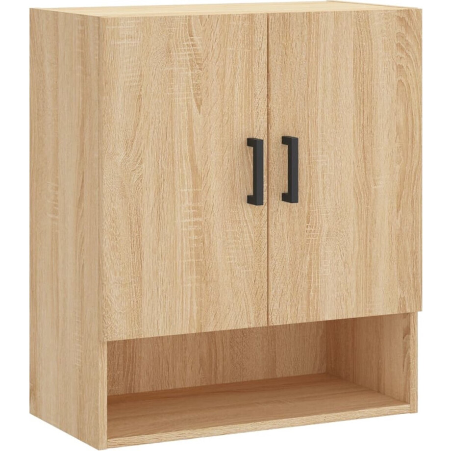 vidaXL - Wandkast - 60x31x70 - cm - bewerkt - hout - sonoma - eikenkleurig afbeelding 1