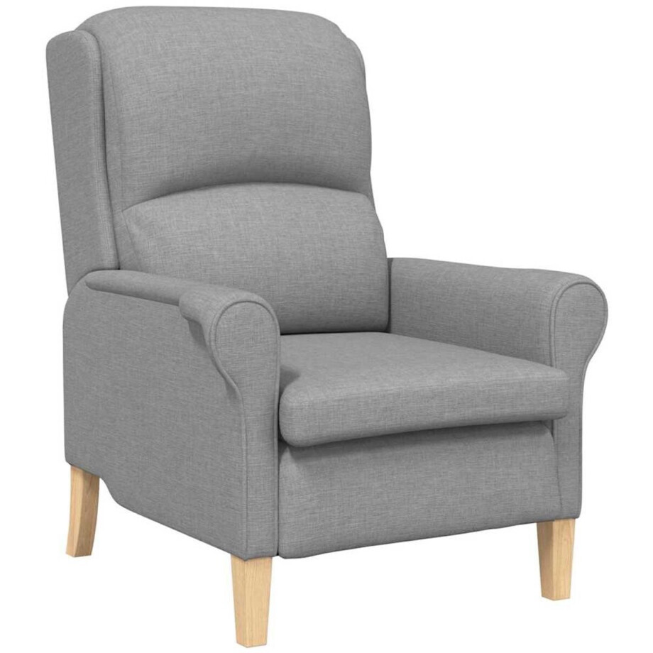 vidaXL - Fauteuil - Lichtgrijs - Stof vidaXL - Fauteuil - Lichtgrijs - Stof afbeelding 1
