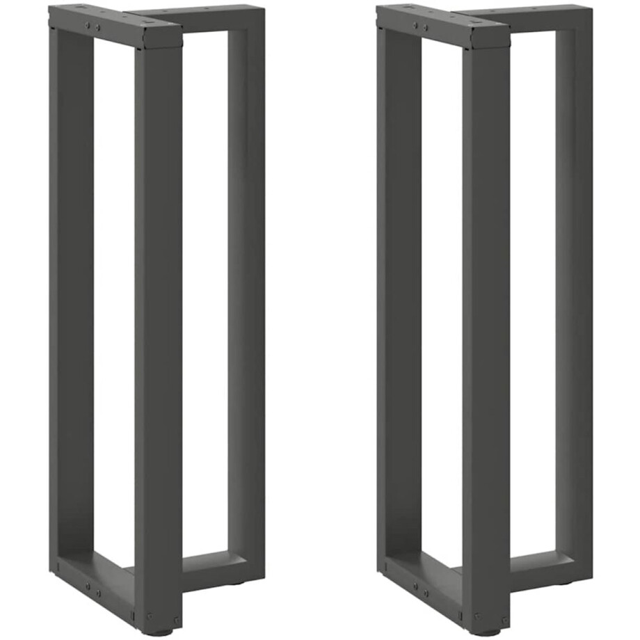 vidaXL T-vormige Bartafelpoten Staal Antraciet Bartafel Potten - Industriële Meubels - Staal Tafelpoten - Zwarte Tafelpoten - T-vormige Tafelpoten afbeelding 1