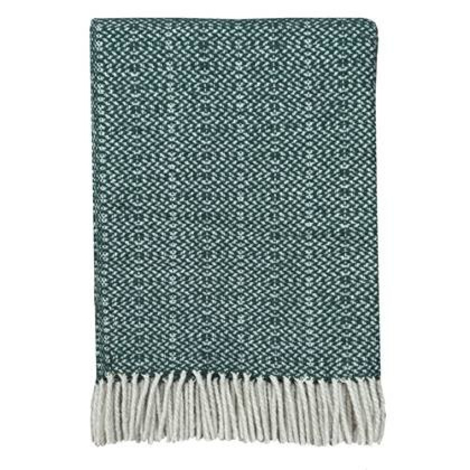 Malagoon Recycled Wool Plaid - Dennengroen afbeelding 1