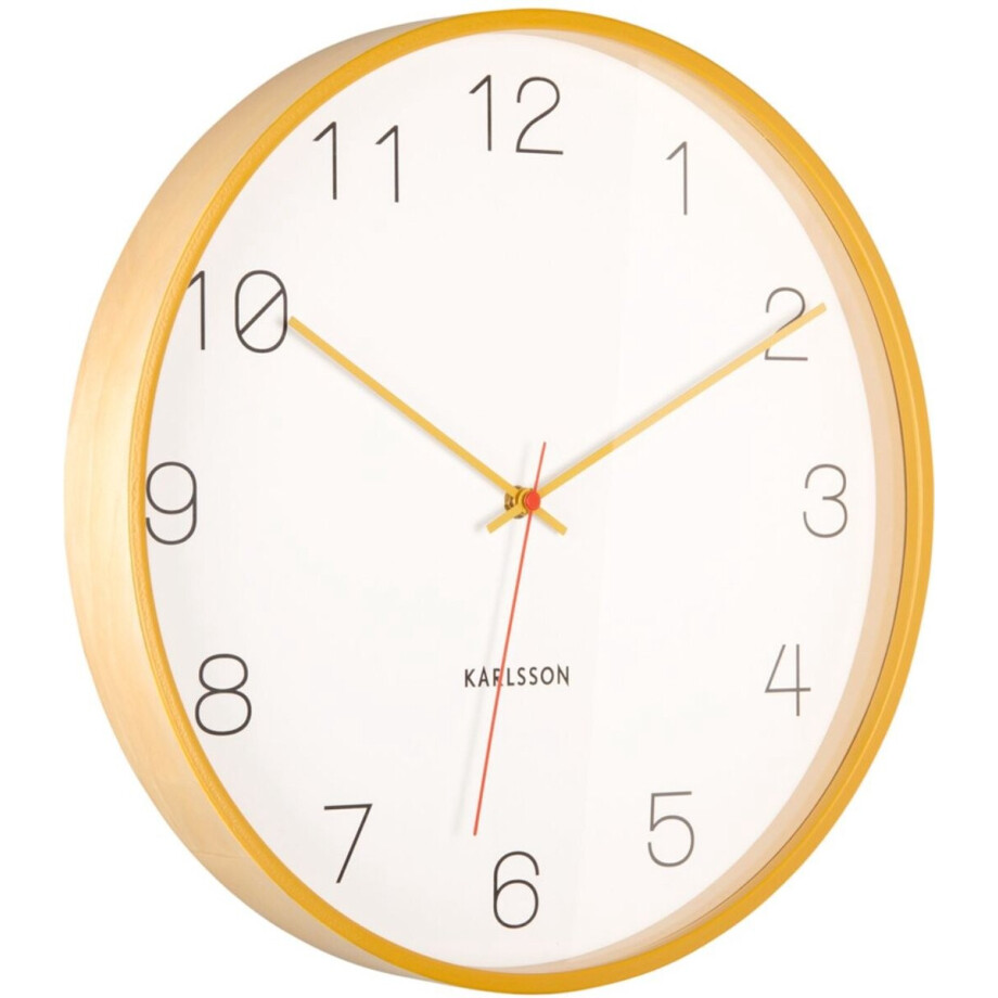 Karlsson Wandklok Joy - Geel - Ø40cm - Wandklok Modern afbeelding 1