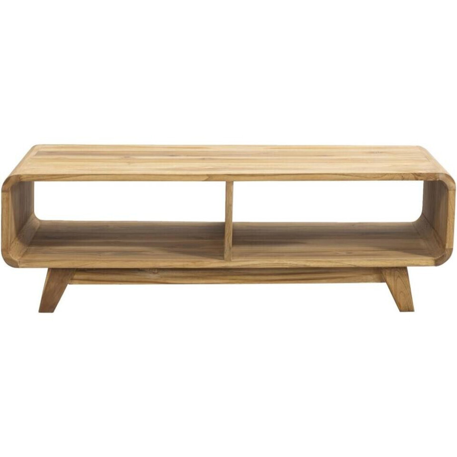 Leen Bakker - Salontafel Bulan - Naturel - 110x45x35 Cm - Teakhout - Beige afbeelding 1