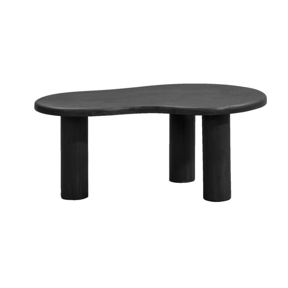 Leen Bakker - Salontafel James - 90x60x37 Cm - Mangohout - Zwart Leen Bakker - Salontafel James - 90x60x37 Cm - Mangohout - Zwart afbeelding 1