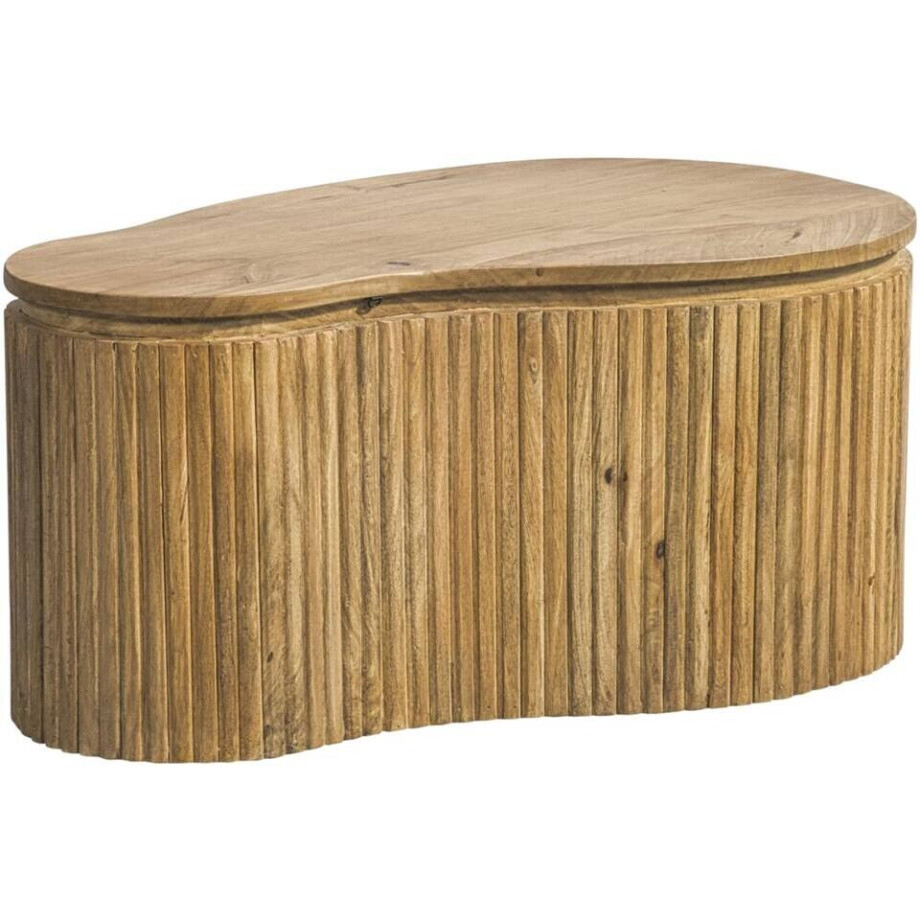 Leen Bakker - Salontafel Cyril - 80x50x37 Cm - Mangohout - Bruin Leen Bakker - Salontafel Cyril - 80x50x37 Cm - Mangohout - Bruin afbeelding 1