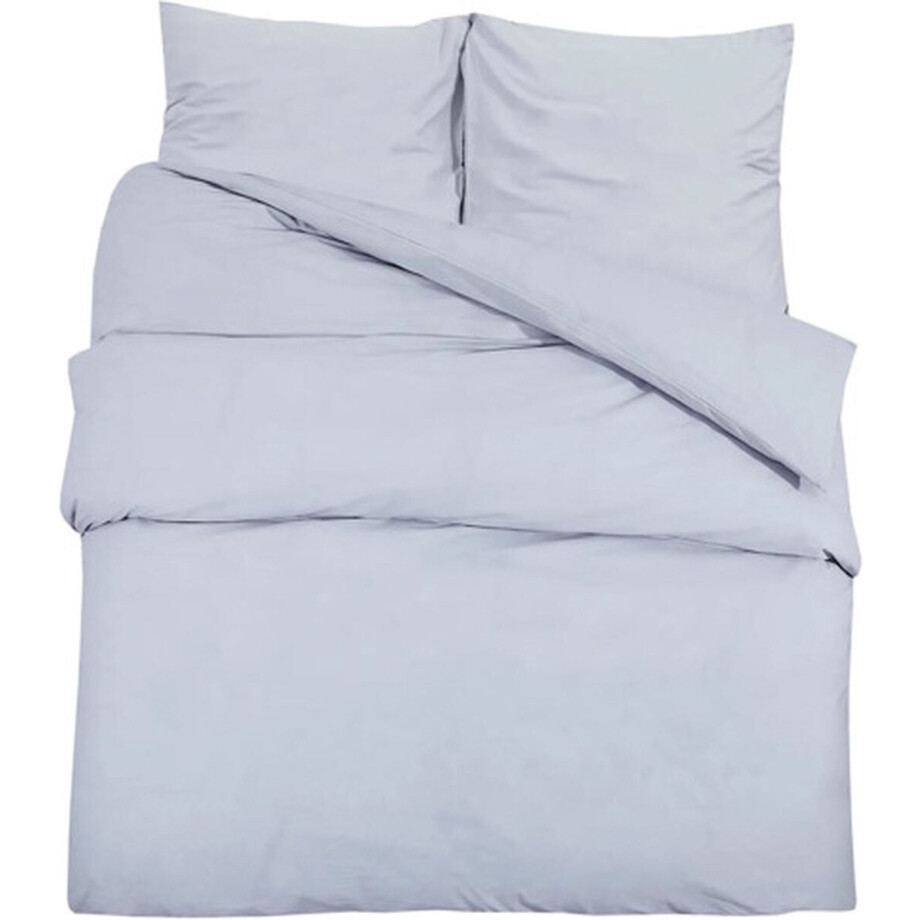 vidaXL - Dekbedovertrekset - lichtgewicht - 135x200 - cm - microvezel - grijs afbeelding 1