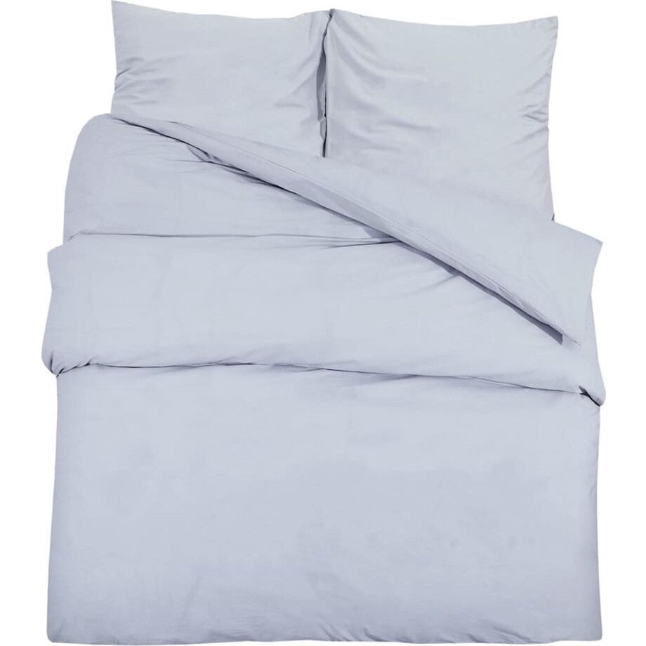 vidaXL - Dekbedovertrekset - lichtgewicht - 260x220 - cm - microvezel - grijs vidaXL - Dekbedovertrekset - lichtgewicht - 260x220 - cm - microvezel - grijs afbeelding 1