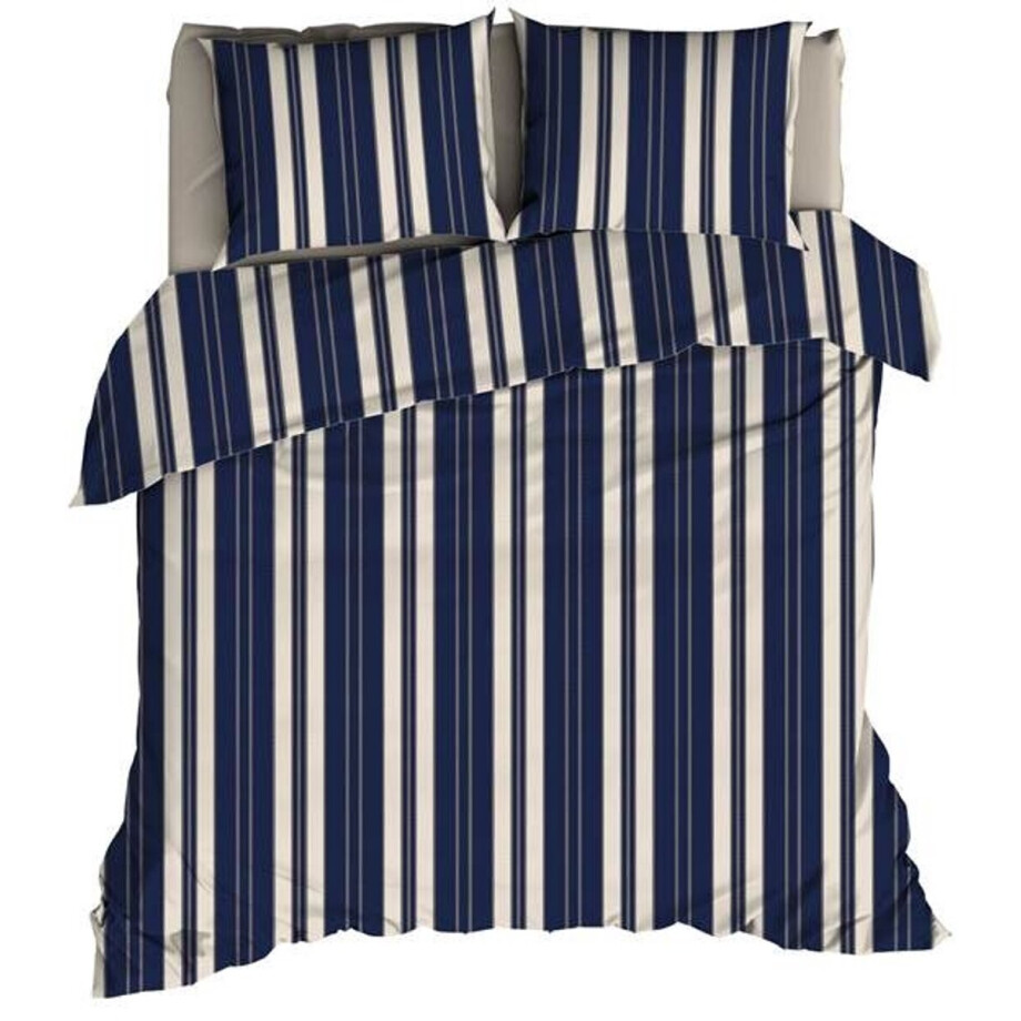 Romanette Florian Dekbedovertrek - Lits-jumeaux - 240x200/220 cm - Navy afbeelding 1