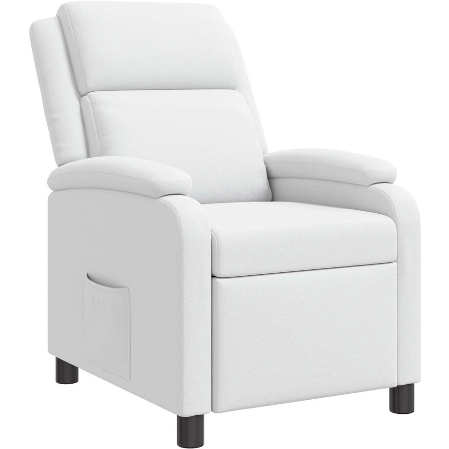 vidaXL - Recliner - Wit - Kunstleer afbeelding 1