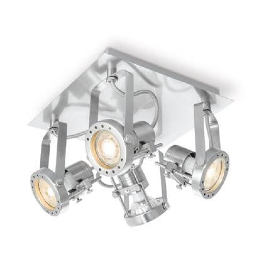 Home Sweet Home LED Opbouwspot Robo V4 - dimbaar - geborsteld staal afbeelding 1