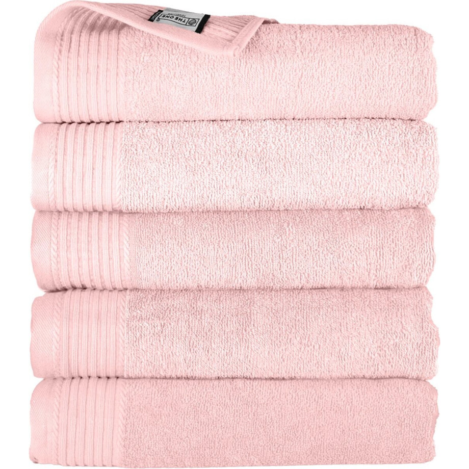 The One Towelling Classic Handdoeken - 70 x 140 cm - 5 Stuks - Voordeelverpakking - Hoge vochtopname - 100% Gekamd katoen - Sneldrogend - Handdoekenset - Badhanddoek - Zalmroze The One Towelling Classic Handdoeken - 70 x 140 cm - 5 Stuks - Voordeelverpakking - Hoge vochtopname - 100% Gekamd katoen - Sneldrogend - Handdoekenset - Badhanddoek - Zalmroze afbeelding 1