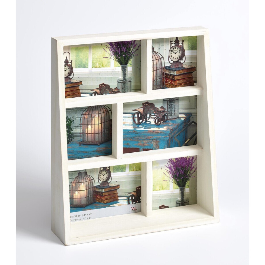 Walther Rustic - Fotolijst - Fotoformaat 3x10x10 cm + 3x10x15 cm - wit afbeelding 1