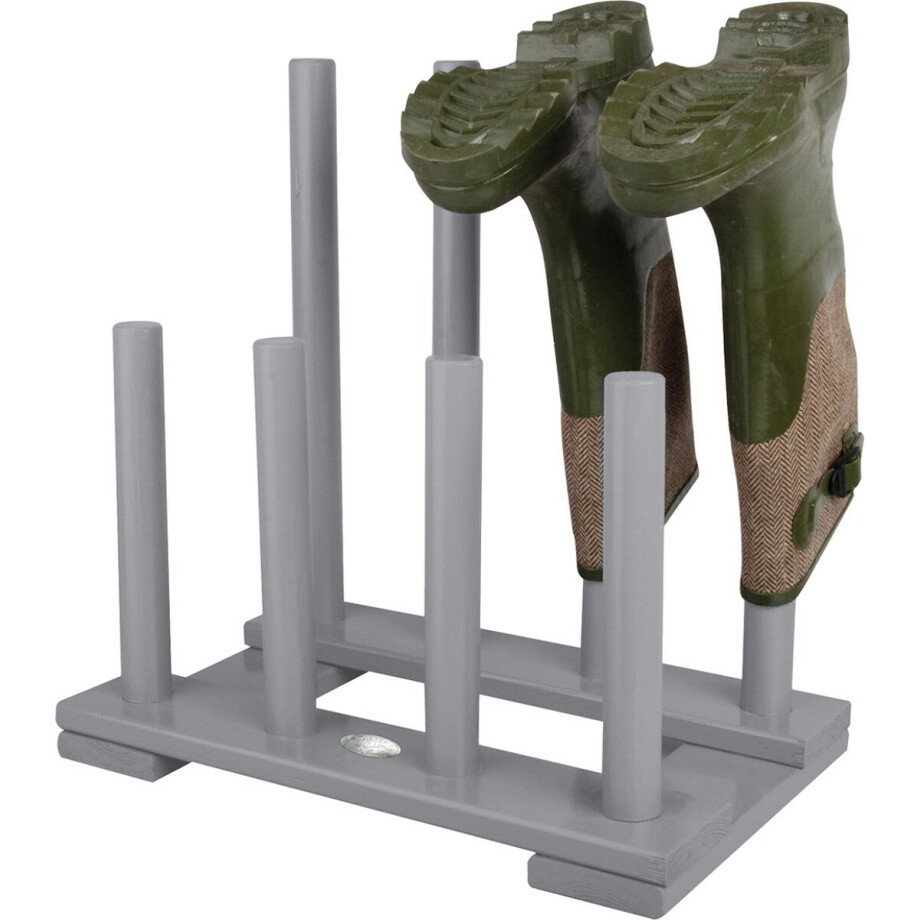 Houten laarzenrek grijs 42 cm - Rek/standaard voor laarzen/kaplaarzen afbeelding 1