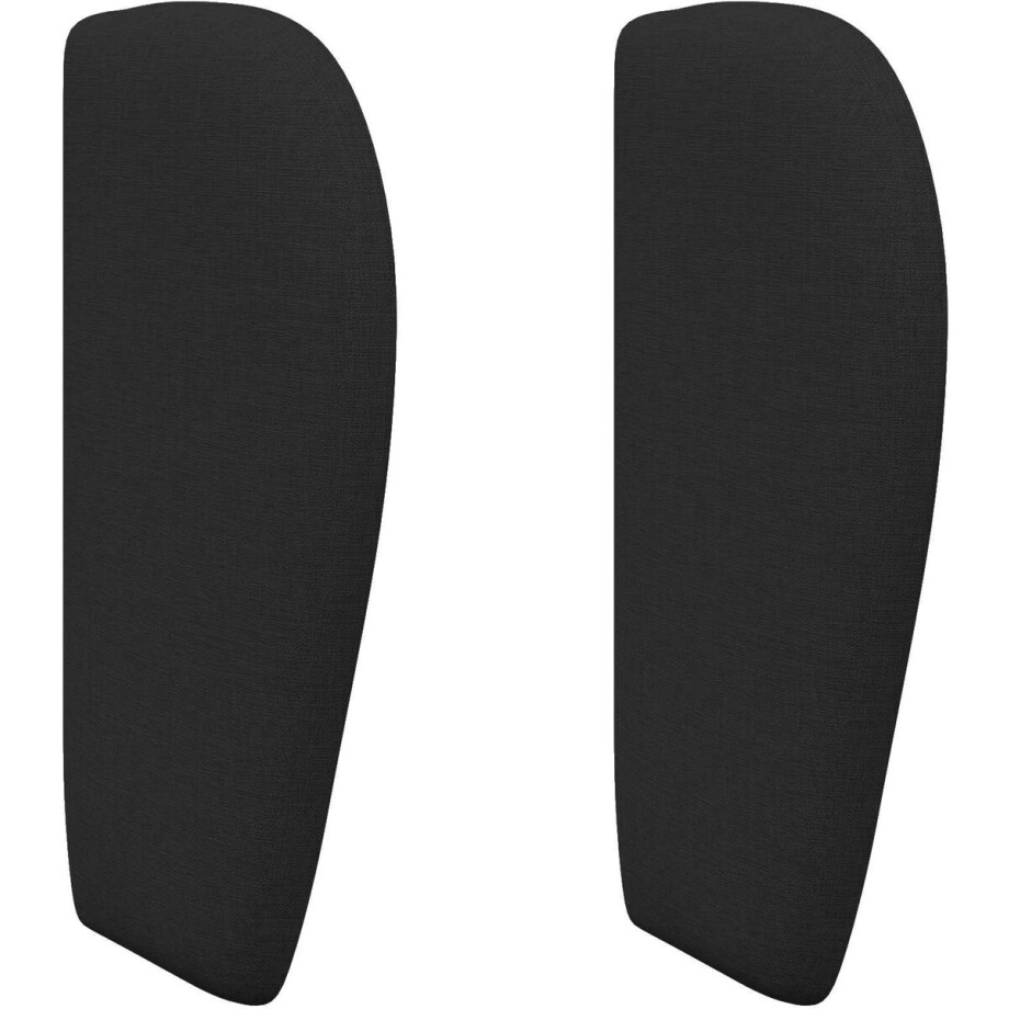 vidaXL - Hoofdbord - oor - Zwart - 40 - x - 23 - x - 6 - cm - Stof afbeelding 1