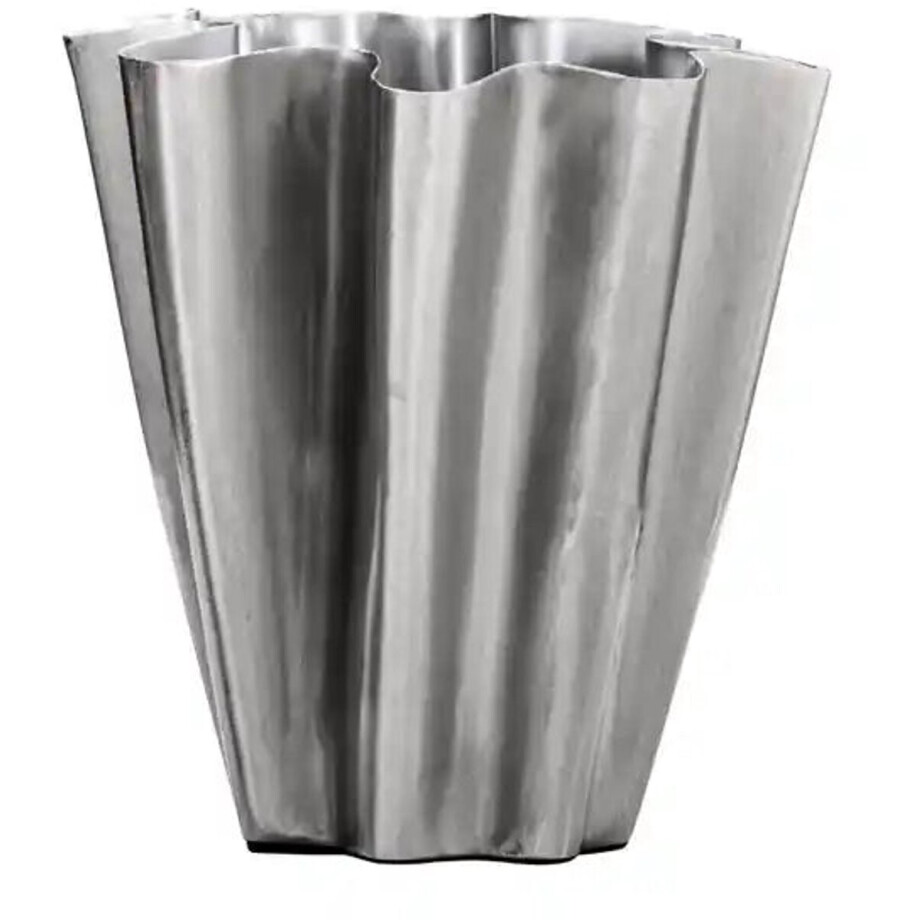 Vaas Flood Geborsteld zilver 13cm afbeelding 1