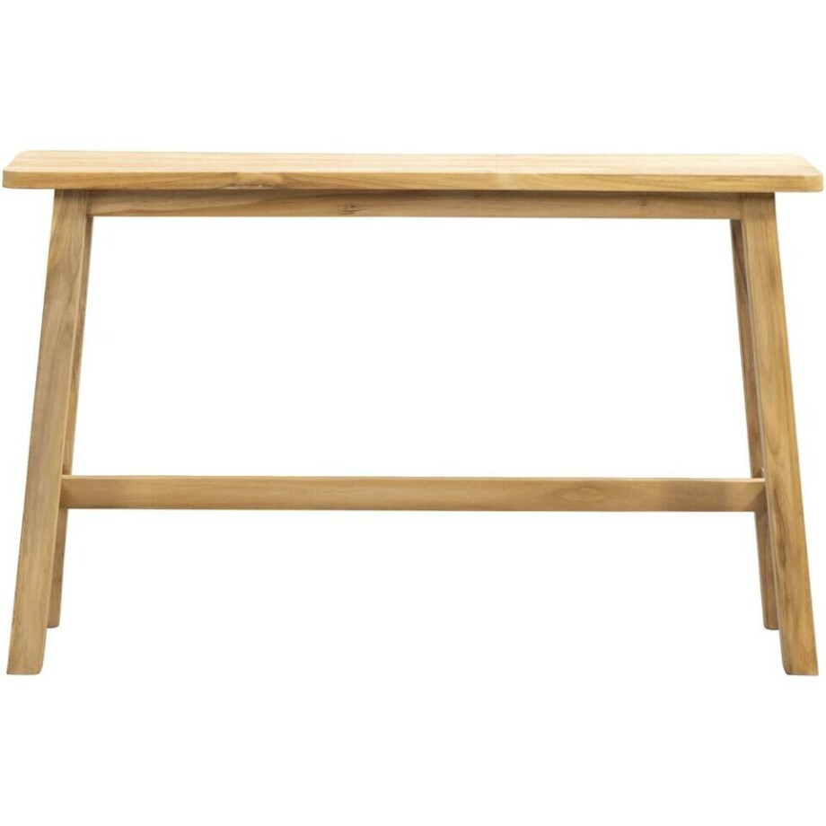 Leen Bakker - Sidetable Banyu - Naturel - 75x120x30 Cm - Teakhout - Beige Leen Bakker - Sidetable Banyu - Naturel - 75x120x30 Cm - Teakhout - Beige afbeelding 1