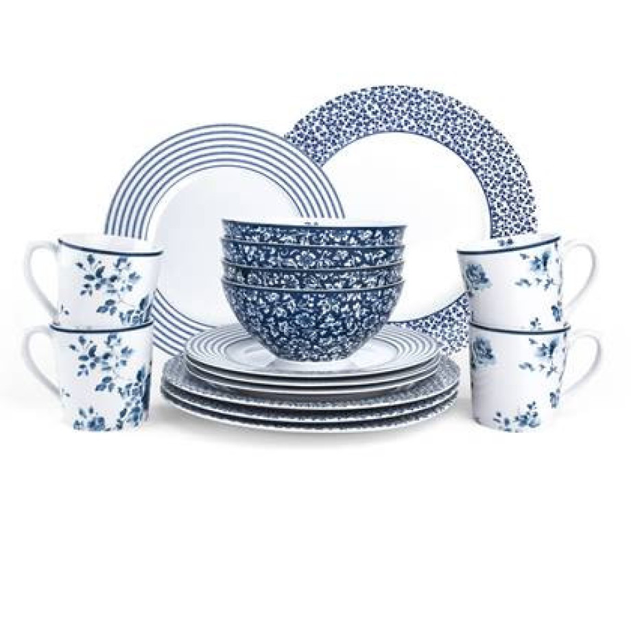 Laura Ashley Set 16 Delig Servies 4 Persoons afbeelding 1