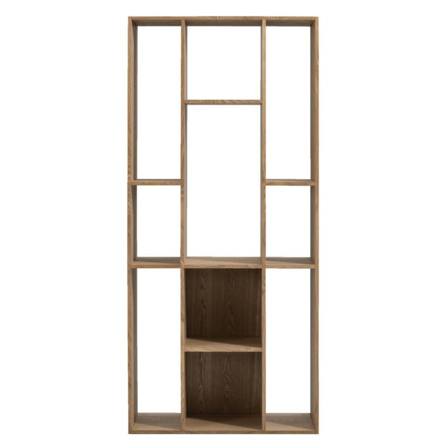Leen Bakker - Kast Kenzi - Eiken - 177x81x38 Cm - MDF - Bruin Leen Bakker - Kast Kenzi - Eiken - 177x81x38 Cm - MDF - Bruin afbeelding 1