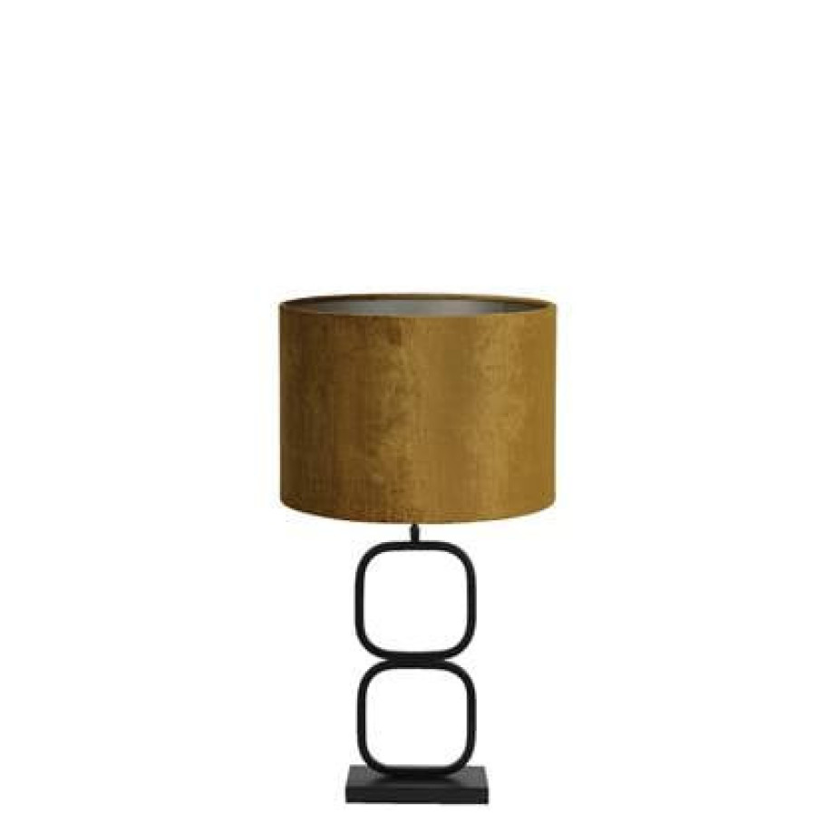 Light & Living Tafellamp Lutika|Gemstone - Zwart|Goud - Ã30x67cm afbeelding 1