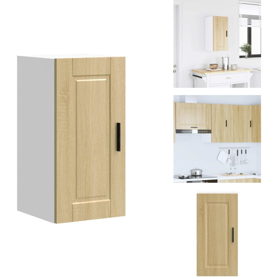 vidaXL Keuken Wandkast - Keuken Wandkasten - Keuken Wandmeubel - Gemonteerde Wandkast - Keukenwandkast Porto bewerkt hout sonoma eikenkleurig afbeelding 1