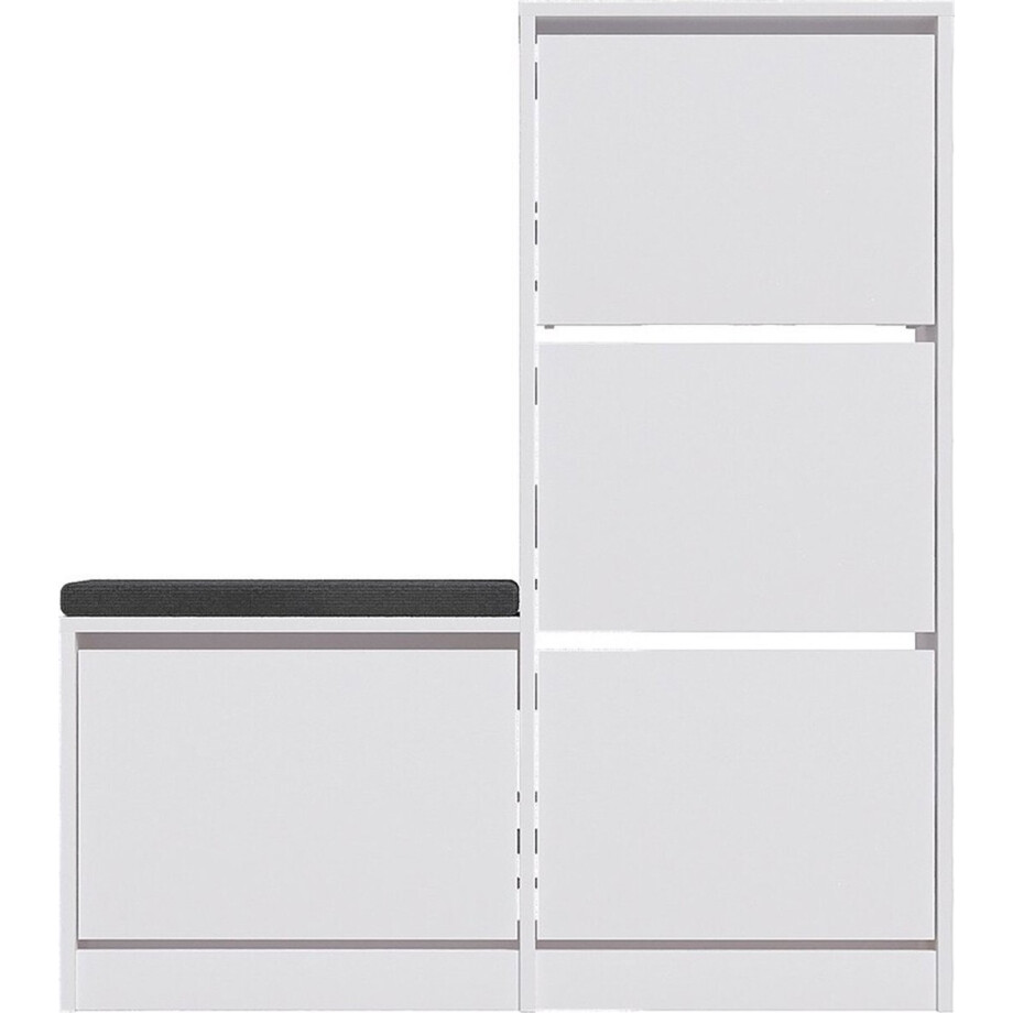 Dude Schoenenkast | 100% MELAMINE | Wit Dude Schoenenkast | 100% MELAMINE | Wit afbeelding 1