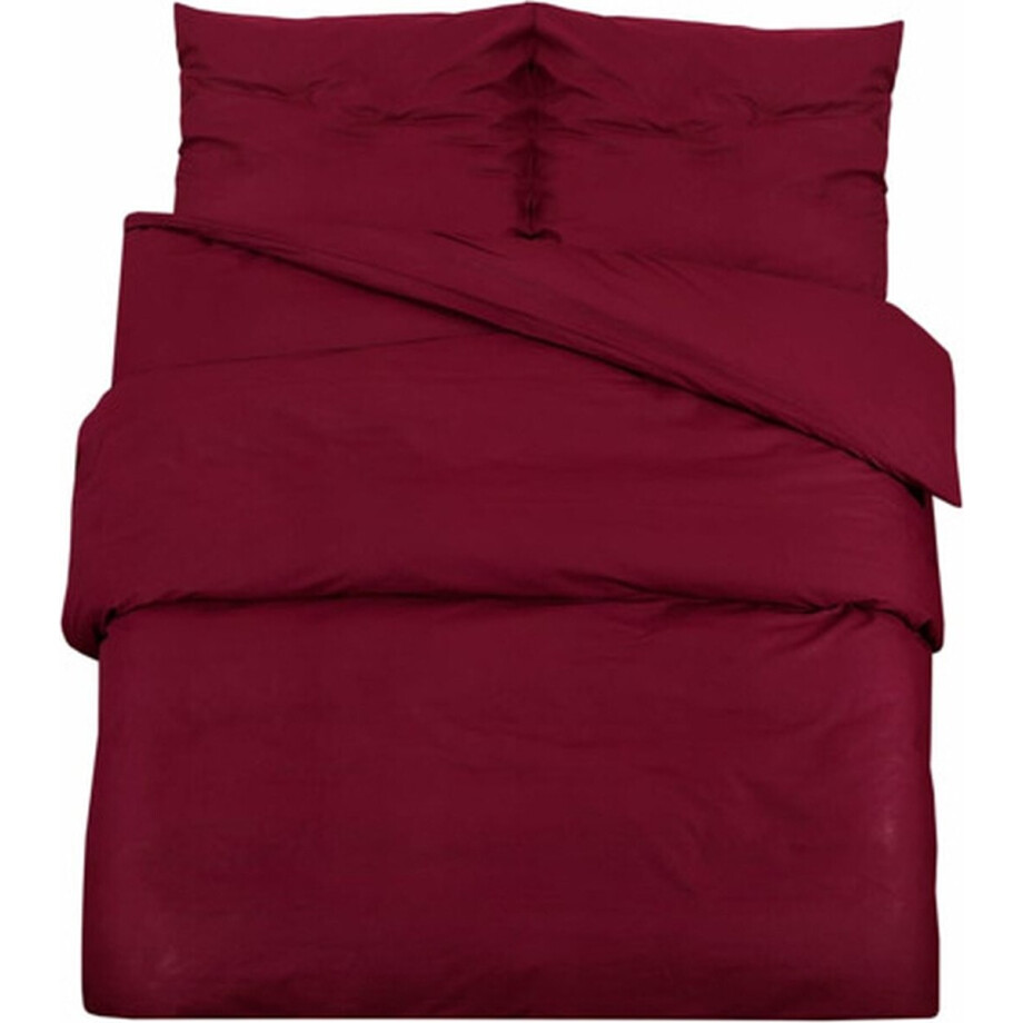vidaXL - Dekbedovertrekset - lichtgewicht - 220x240 - cm - microvezel - bordeaux vidaXL - Dekbedovertrekset - lichtgewicht - 220x240 - cm - microvezel - bordeaux afbeelding 1