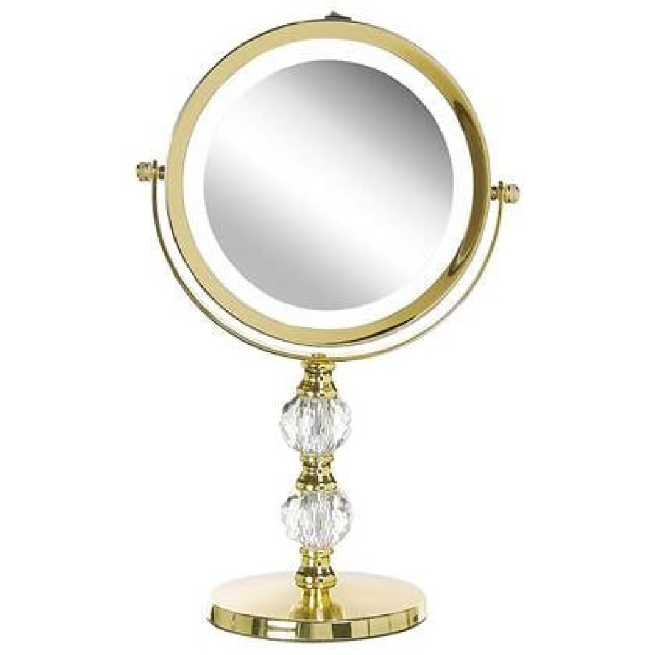 Beliani - CLAIRA - make-up spiegel - Goud - IJzer afbeelding 1