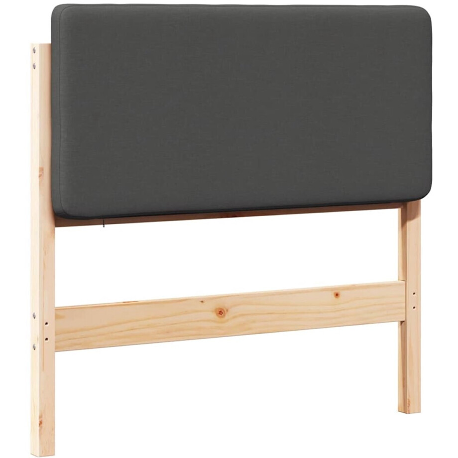 vidaXL - Gestoffeerd - hoofdbord - Bruin - en - Donkergrijs - 100 - cm vidaXL - Gestoffeerd - hoofdbord - Bruin - en - Donkergrijs - 100 - cm afbeelding 1